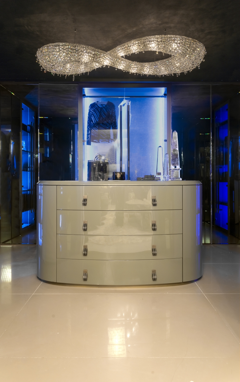 Commercial 3 Manooi Infinity crystal chandelier