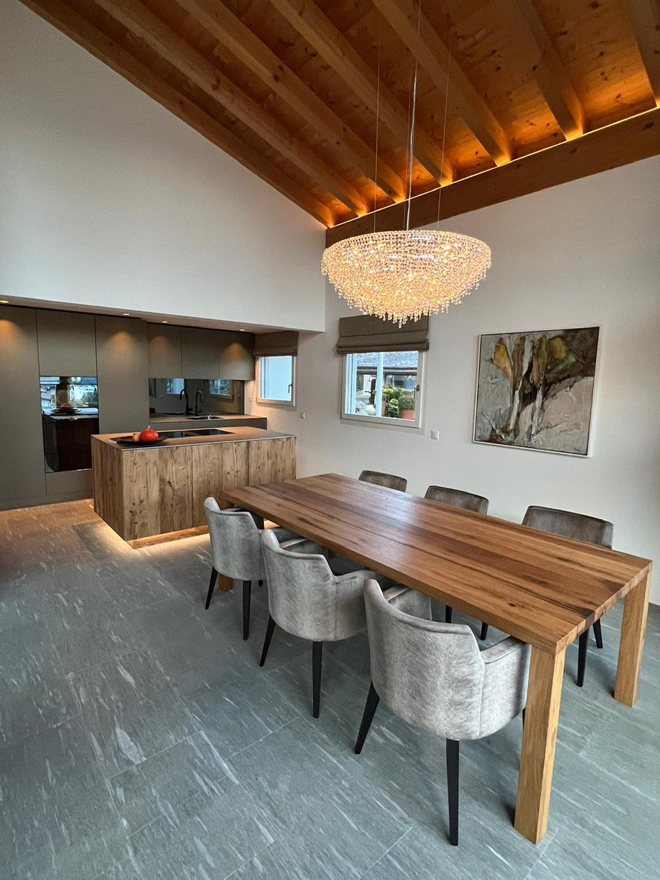Iceberg in a dining room