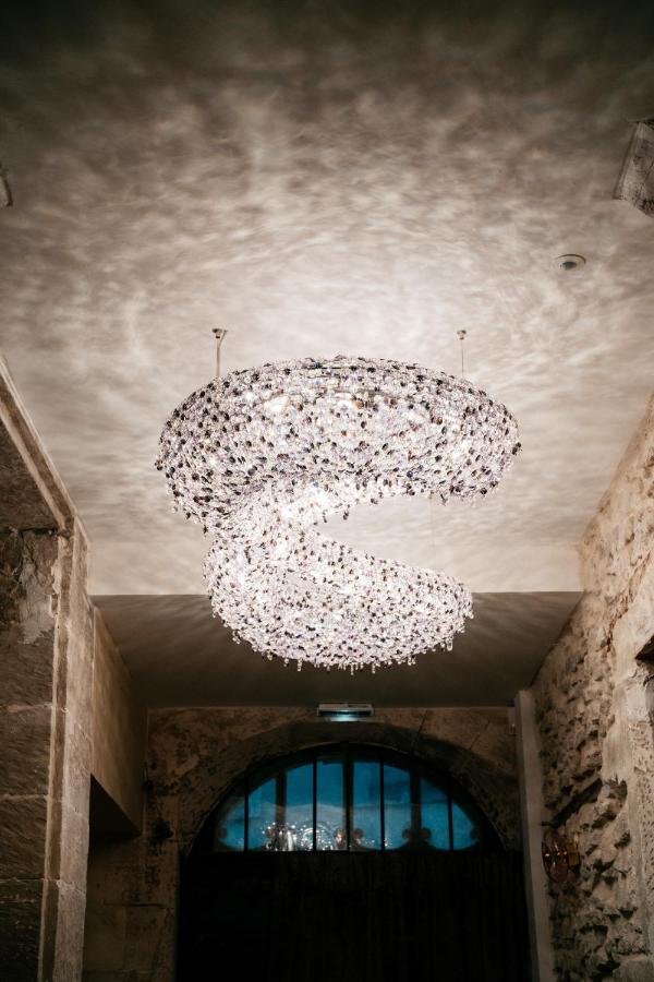 purple Infinity crystal chandelier 