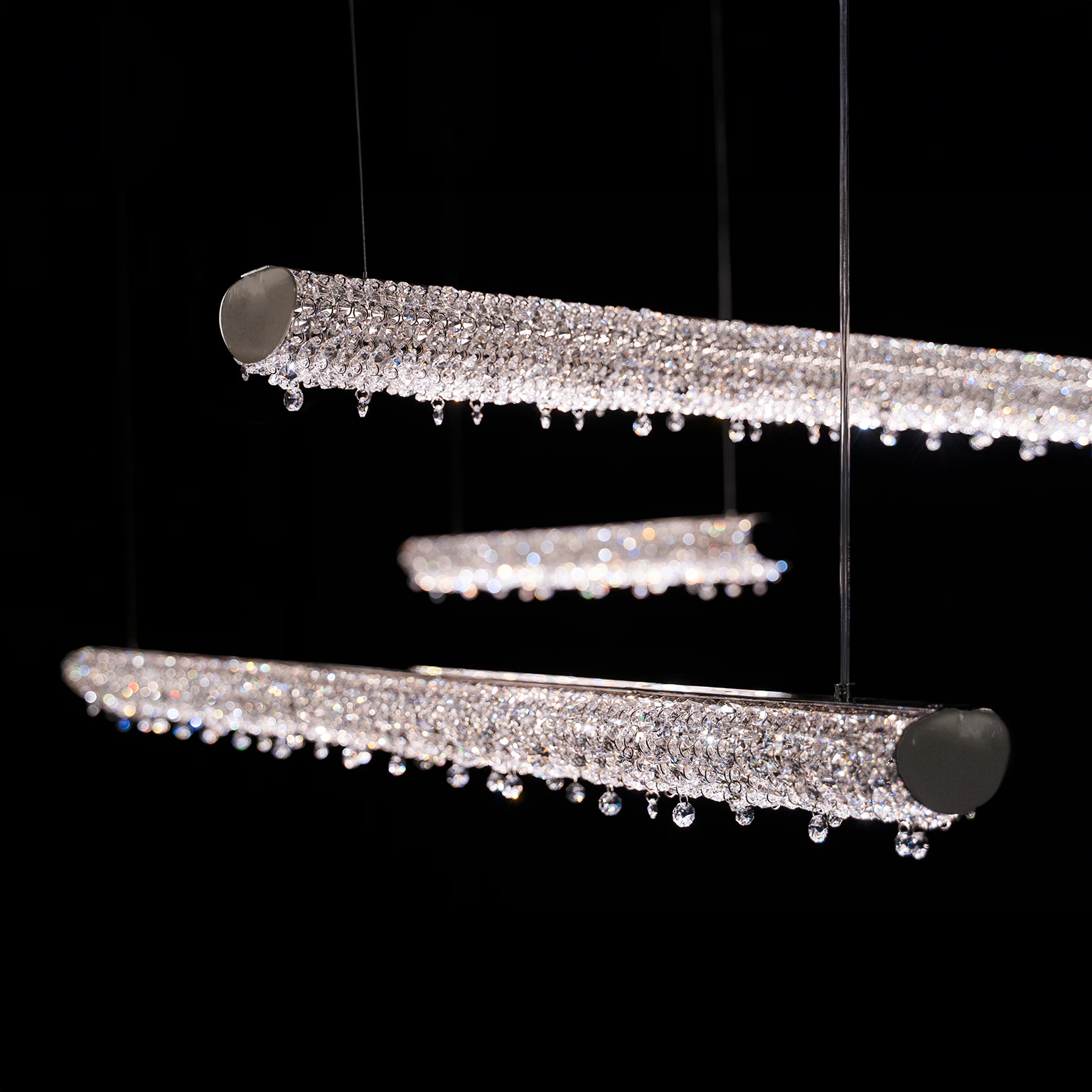 Comet Line 3 comet line manooi luxury handcrafted bohemian crystal chandelier cluster