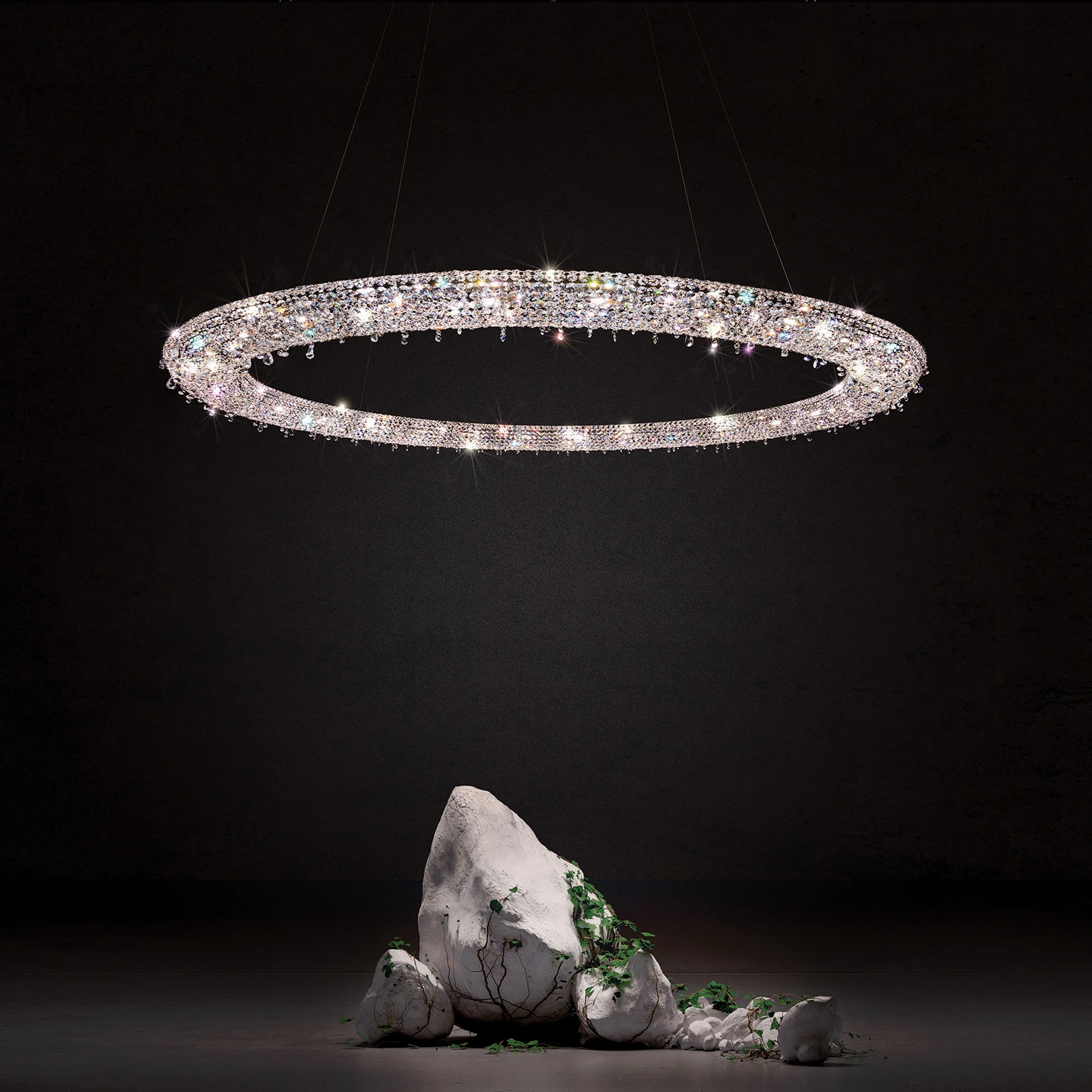 Looop 2 Looop crystal chandelier by Manooi
