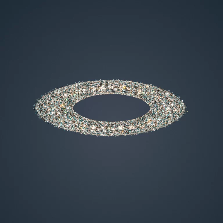 Atoll crystal chandelier