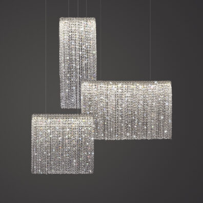 silk crystal chandelier