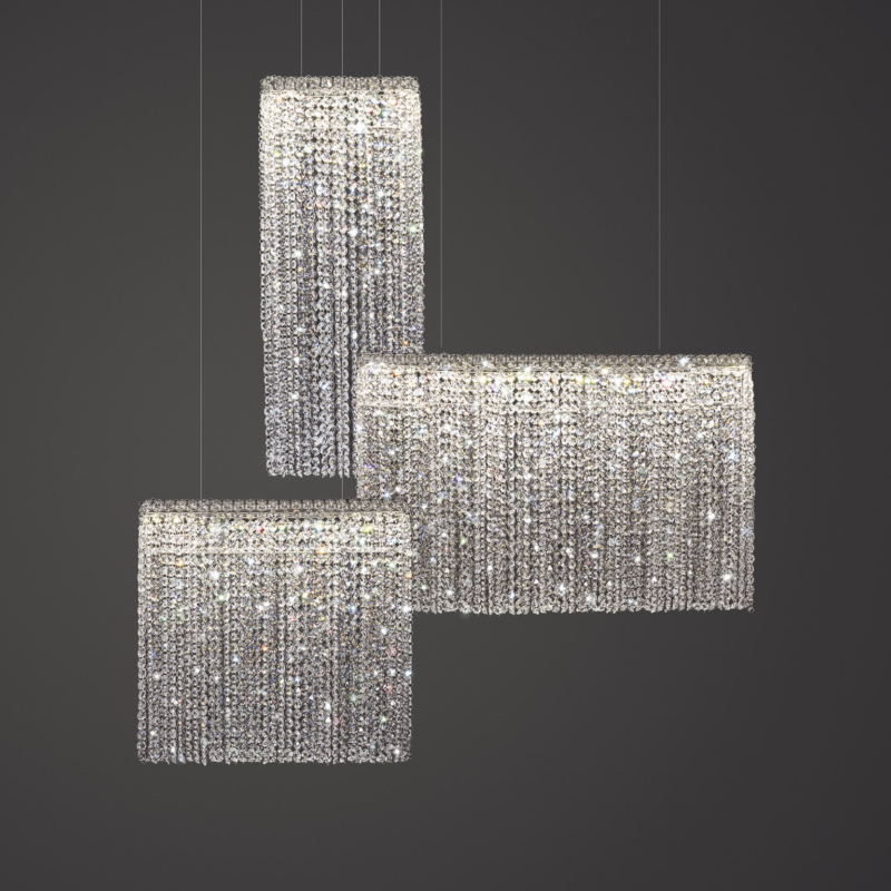 silk crystal chandelier