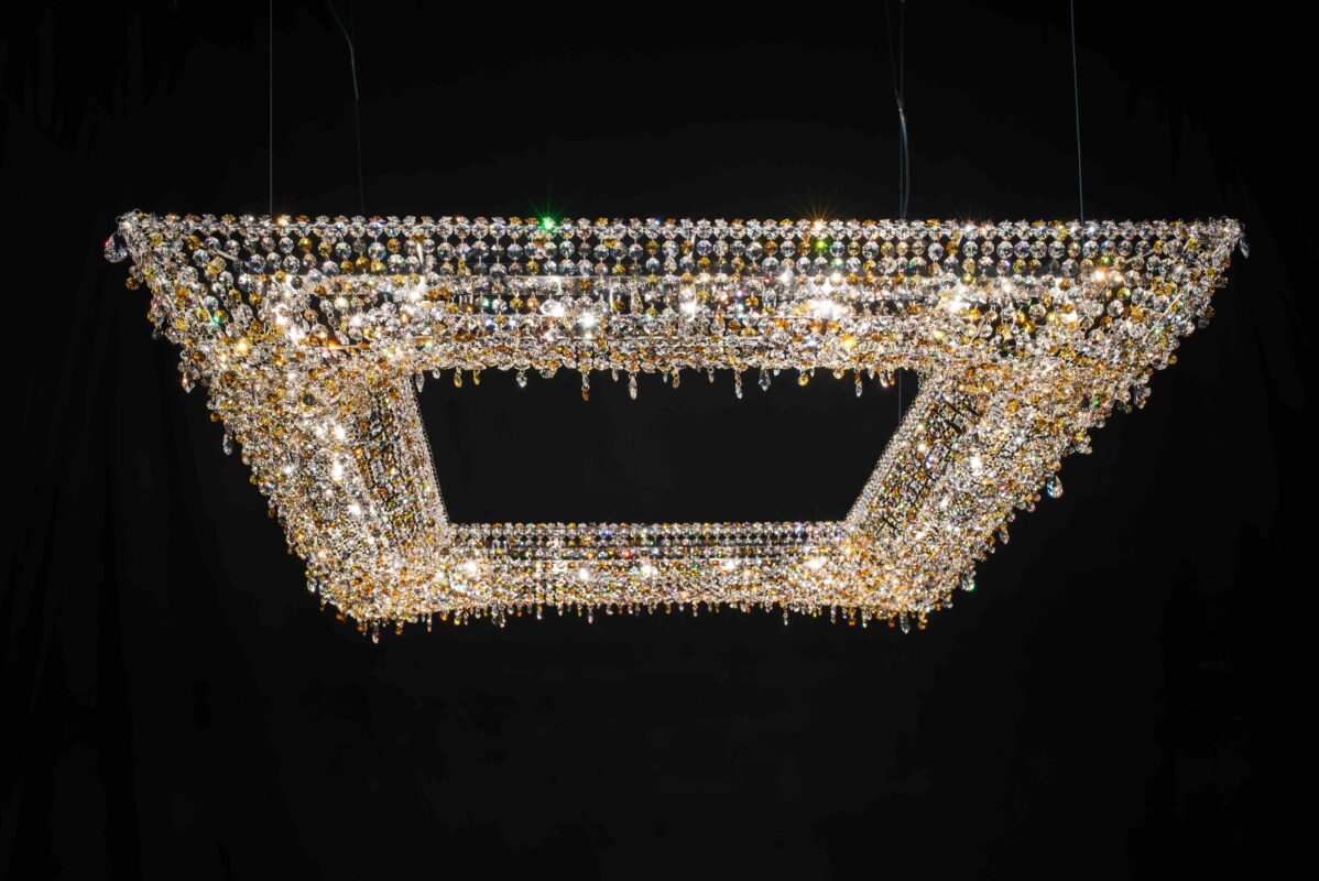 KOI Swarovski crystal chandelier by Manooi for luxury interiors