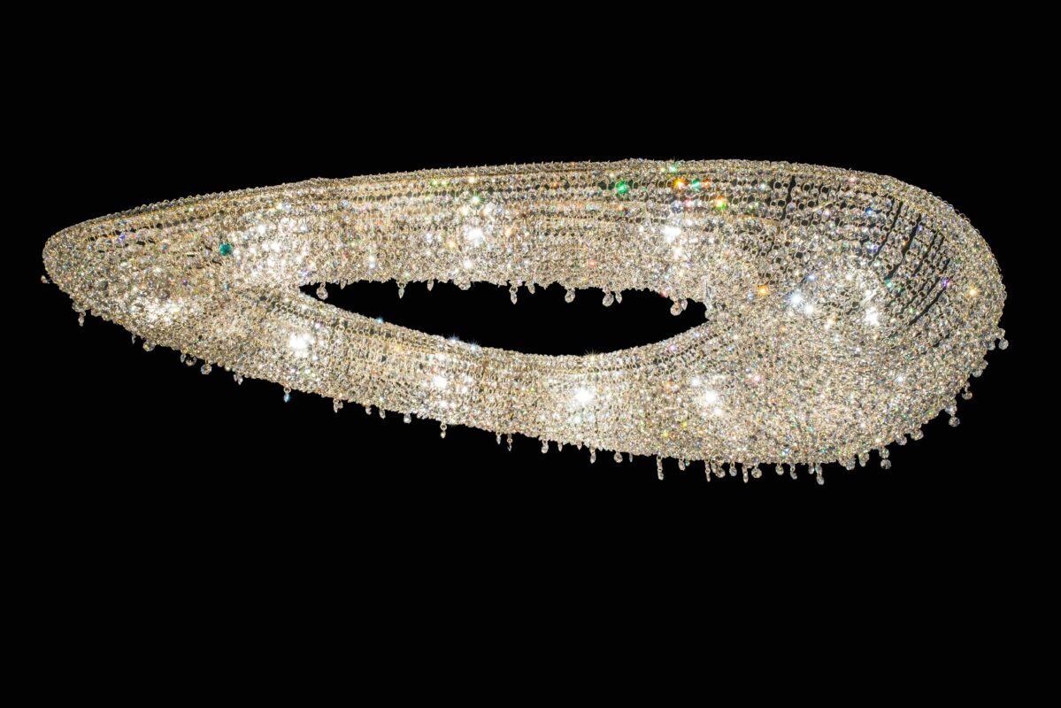Polaris Swarovski crystal chandelier by Manooi for luxury interiors