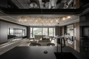 Solution for kitchen light Manooi crystal chandelier
