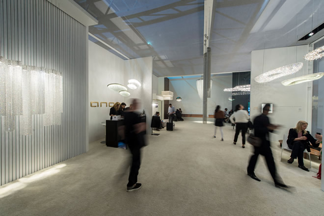 Manooi stand at Euoluce 2015 in Milan.